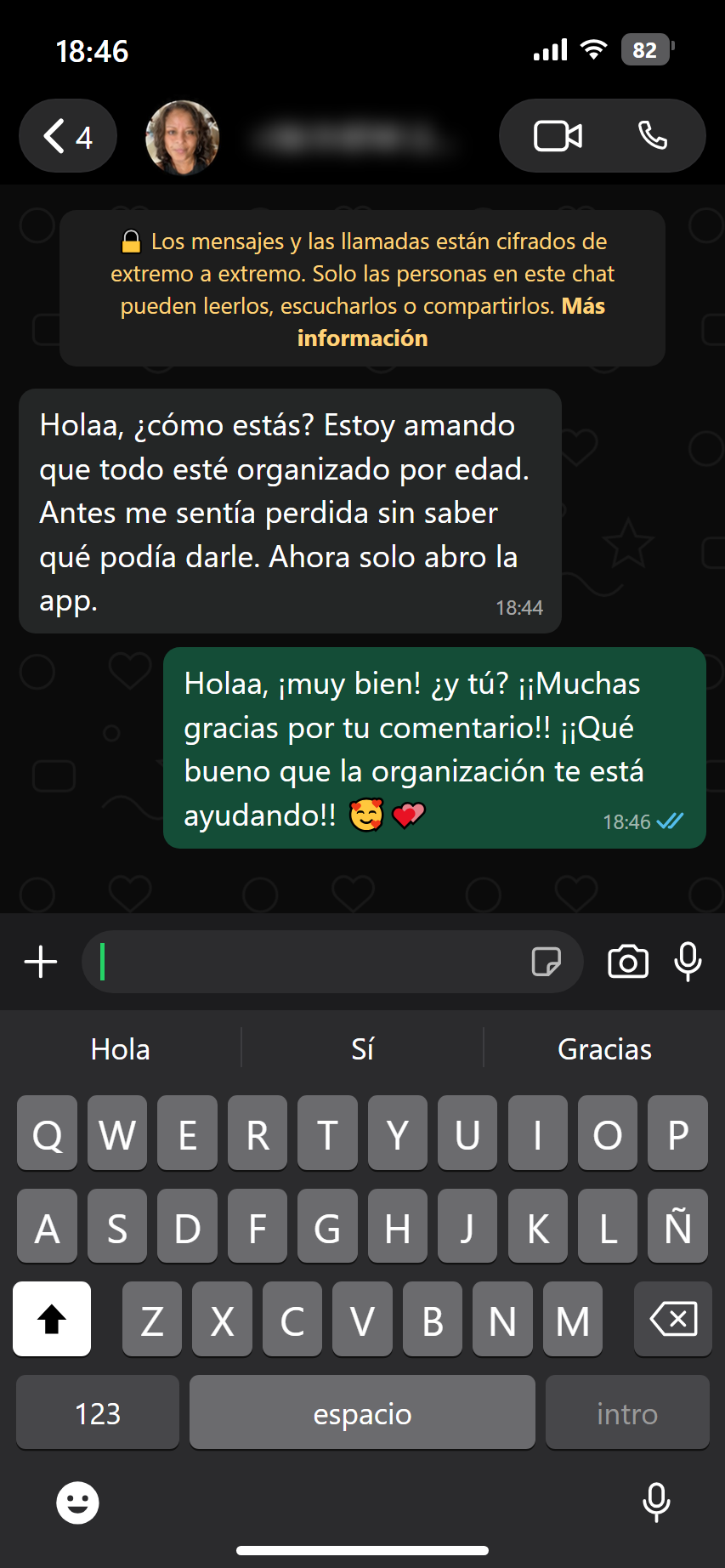 Testimonio de mamá por WhatsApp 4