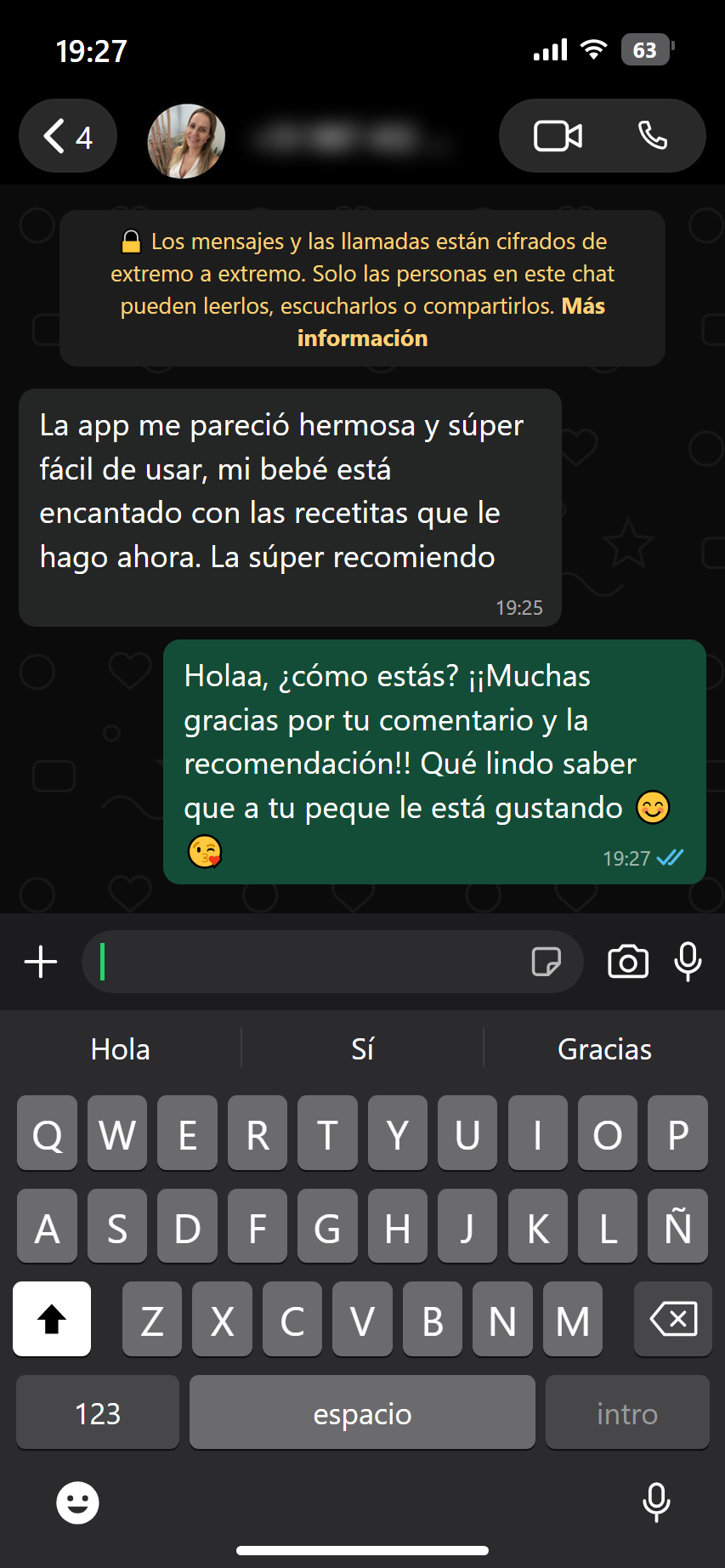 Testimonio de mamá por WhatsApp 5